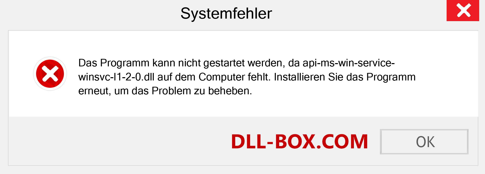 api-ms-win-service-winsvc-l1-2-0.dll-Datei fehlt?. Download für Windows 7, 8, 10 - Fix api-ms-win-service-winsvc-l1-2-0 dll Missing Error unter Windows, Fotos, Bildern